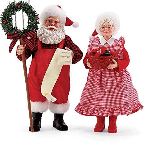 Santa Statues, Santa And Mrs Claus, Country Living Magazine, Disney Traditions, Farm To Table, Christmas Figurines, Mrs Claus, Department 56, Living Magazine