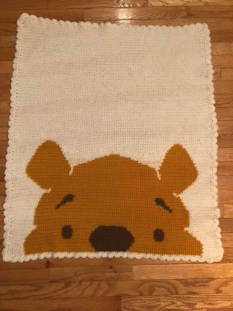 Winnie The Pooh Crochet Blanket Baby Free Pattern, Winnie The Pooh Baby Blanket Crochet, Crochet Winnie The Pooh Blanket, Winnie The Pooh Crochet Blanket, Winnie The Pooh Crochet Patterns Free, Winnie The Pooh Blanket, Baby Boy Crochet Blanket, Disney Crochet Patterns, C2c Crochet Pattern Free