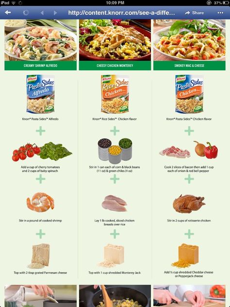 Knorr Recipes Dinners Main Dishes, Knorr Herb And Butter Rice Recipes, Recipes With Knorr Pasta Sides, Sidekicks Recipes Knorr, Recipes Using Knorr Pasta Sides, Knorr Chicken Noodle Recipes, Knorr Alfredo Recipes, Knorr Casserole, Recipes Using Knorr Rice Sides