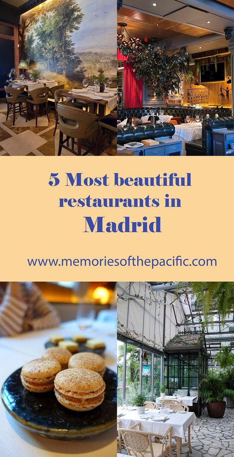 Best Madrid Restaurants, Madrid Restaurants Dinner, Restaurants Madrid, Restaurants In Madrid, Most Beautiful Restaurants, Madrid Food, Madrid Restaurants, Beautiful Restaurants, Visit Madrid