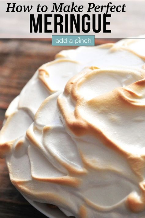 Best Meringue Recipe, Best Meringue, Meringue Pie Topping, Easy Meringue Recipe, Perfect Meringue, Easy Meringues, Pavlova Dessert, Meringue Pie Recipes, Meringue Recipe