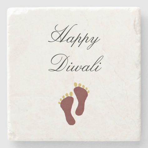 Diwali Lakshmi Footprints Stone Coaster - tap, personalize, buy right now! #StoneCoaster #diwali, #lakshmi #footprints, #celebration, #god, Lakshmi Footprints, Diwali Lakshmi, Columbus Day, Stone Coasters, Grandparents Day, Happy Diwali, Festival Lights, Diy Business, Drink Coasters