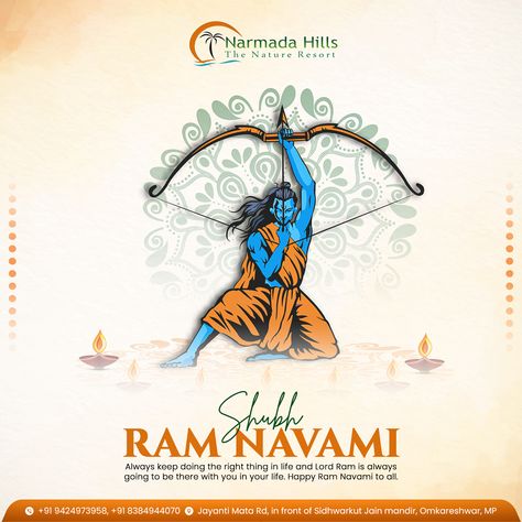 Let's celebrate the birth of Lord Rama with devotion and reverence on this holy day of Ram Navmi. For Reservations Contact Now- +91 9424973958 Website : http://narmadahillsresorts.com/ #narmada #narmadahills #room #omkareshwar #hotellobby #Ramnavmi #JaiShriRam #Ramayan #RamLila #RamDarbar #LordRama #RamJanmabhoomi #RamaNavami2023 #SitaRam #RamayanaRetold #Navratri #Dharma #Bhakti #Hinduism #IndianCulture. Happy Ram Navmi, Ram Navmi, Happy Ram Navami, Sita Ram, Happy Diwali Images, Hills Resort, Diwali Images, Lord Rama, Golden Ring