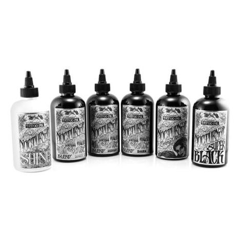 Nocturnal Tattoo, Bishop Tattoo, Tattooing Machines, Tattoo Oil, Organic Tattoo, Tattoo Cream, Tattoo Clothing, Ink Bottle, Tattoo Care