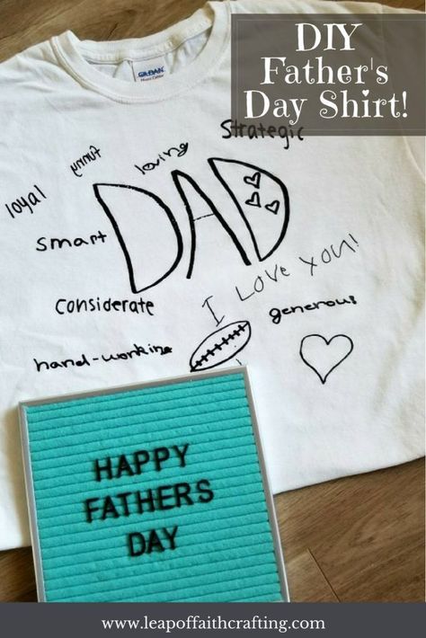 DIY Father's Day gift ideas from kids!  Make Dad or Grandpa a custom Dad shirt with your kids own handwriting.  Perfect sentimental gift!  #cricut #daddy Diy Iron On Shirt, Iron On Shirt Ideas, Diy Fathers Day Gift, Fathers Day Gift From Kids, Easy Diy Gift Ideas, Diy Fathers Day, Ideas For Father's Day, Diy Father's Day, Diy Gifts For Mom