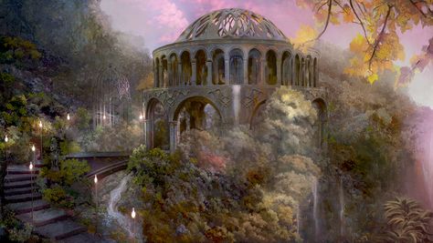 Elf Ruins Digital Elf Kingdom, Elven Architecture, Supernatural Anime, Lotr Legolas, Solstice Art, Lotr Elves, Elf Man, Dungeons And Dragons 5e, Dnd Inspiration