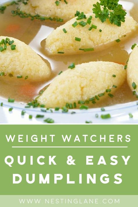 Weight Watchers Quick and Easy Dumplings Recipe. They are quick and easy, and ready in just 20 minutes, so they are perfect when you don't have a lot of time to prepare dinner for your family. Add them to your favorite soup or stew. Baking Powder Dumplings Recipe, Easy Dumplings Recipe, Easy Dumplings, Stew And Dumplings, Classic Southern Recipes, Homemade Chicken And Dumplings, Healthy Waffles, Southern Recipe, Homemade Dumplings