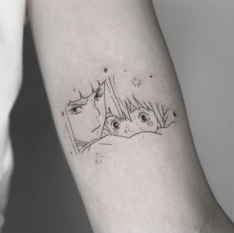 Tatuaje Studio Ghibli, Ghibli Tattoos, Tattoo 2023, Idea Tattoo, Ghibli Tattoo, Petit Tattoo, Tattoo Practice, Small Pretty Tattoos, Tattoo Font