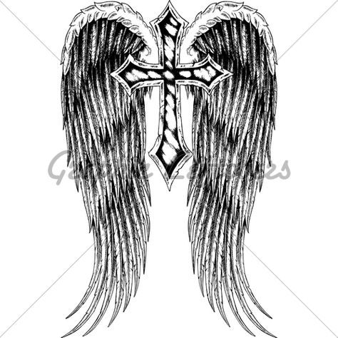 cross with wings Wings Tattoo For Women, Tattoos Wings, Angel Wings Pictures, Cross With Wings Tattoo, Cross With Wings, Walking Art, Cross Tattoos, Awesome Tattoo, Cross Tattoo Designs