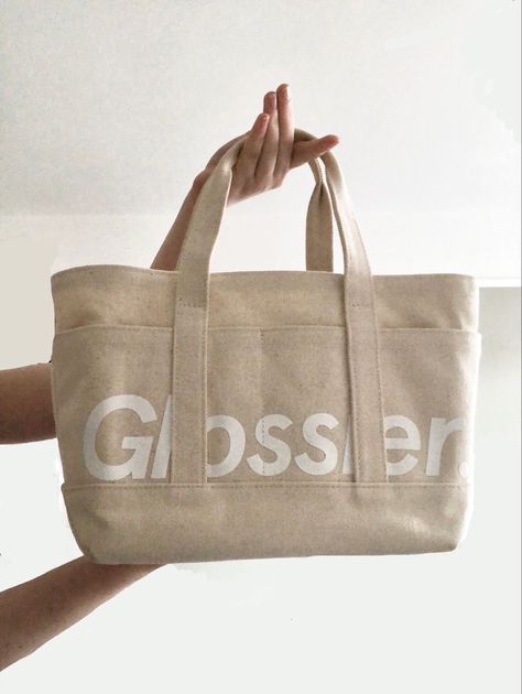 Glossier Utility Bag, Glossier Merch, Korean Salon, Olivia Young, Glossier Tote Bag, Brand Trip, Fabric Bag Design, Brooklyn Bag, Oxford Student