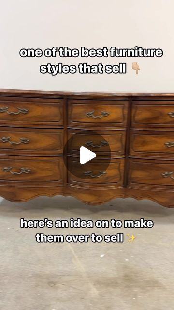 Lauren Hull | furniture flipping teacher on Instagram: "a top seller every time.
and there’s good reason why ✨

Unique curves, a statement aesthetic, and a versatile canvas for many design choices.

French provincials have to be a top 3 favorite of mine to flip and sell.

What style of furniture do you find being a bread and butter for your flipping style and choices?

This beauty sold basically before I had the chance to take photos of it 😂

In a up and down market - it’s a style of furniture that I can always count on! Try one for yourself 👌🏼

#furnitureflip #beforeandafter #sidehustles #profits" Painted Dresser, Entry Table, French Provincial, Furniture Styles, Flipping Furniture, Cool Furniture, Are You The One, Things To Sell, Furniture