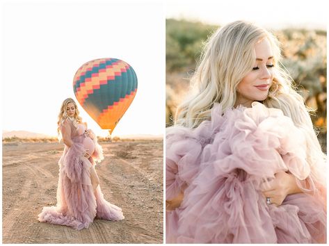 Desert Hot Air Balloon Maternity Session | Amy - trisharosephotography.com Hot Air Balloon Maternity Shoot, Balloon Pregnancy Announcement, Amazing Sunrise, Hot Air Balloons, Maternity Shoot, Air Balloons, Pregnancy Shoot, Maternity Session, Hot Air Balloon