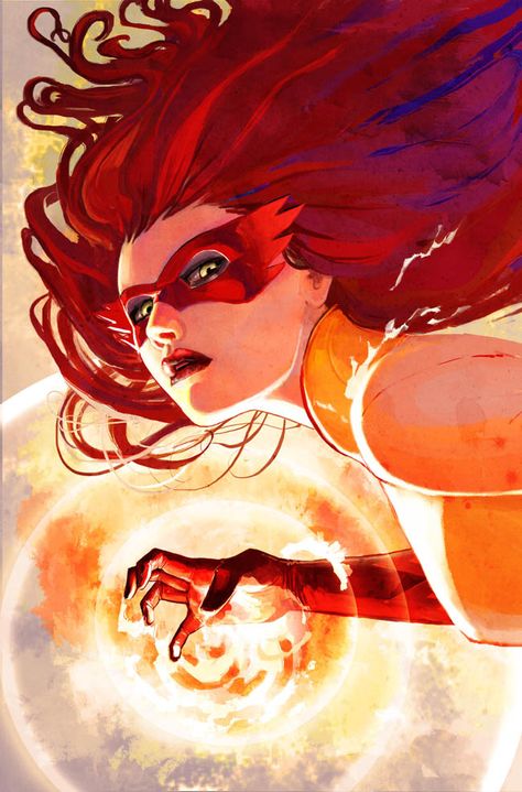 Firestar by Stephanie Hans Firestar Marvel, Miss Hulk, Bd Art, New Warriors, Marvel Comic Universe, Marvel Comic Character, Geek Art, Red Hood, Batwoman