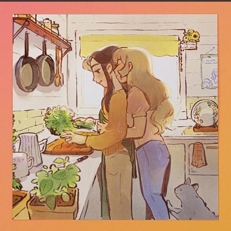 Shin Nana, Lesbian Art, Lgbt Art, Queer Art, Arte Inspo, Arte Sketchbook, Cute Couple Art, Couple Art, Pretty Art