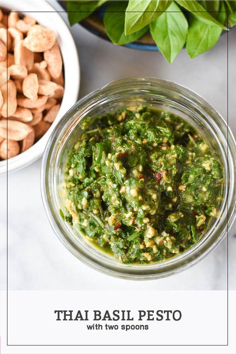 Thai Basil Pesto, Healthy Recipes Crockpot, Basil Pesto Recipes, Recipes Potato, Easy Dessert Recipes, Basil Recipes, Easy Meal Ideas, Thai Basil, Pesto Recipe