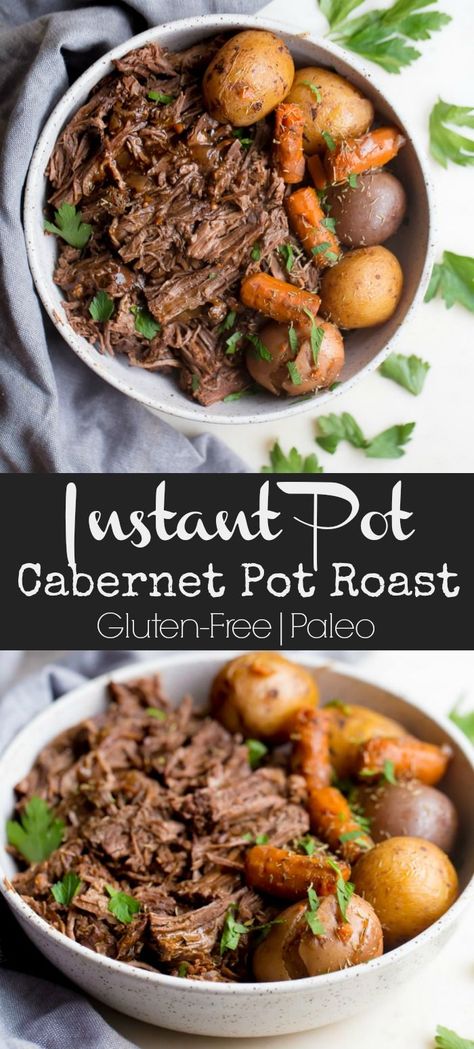 Instant Pot Roast Recipe, Pot Roast With Carrots, Pot Roast Vegetables, Instant Pot Roast, Pressure Cooker Pot Roast, Paleo Roast, Instant Pot Pot Roast, Roasted Potatoes And Carrots, Classic Pot Roast