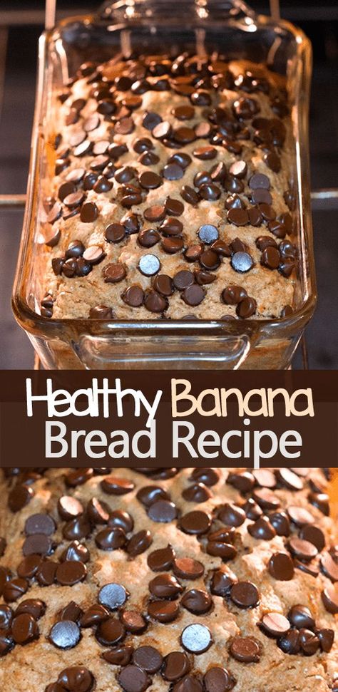 Healthy Banana Bread | Chocolate-Covered Katie | Bloglovin’ Banana Bread Recipe Oil, Banana Bread With Yogurt, Healthy Chocolate Chip Banana Bread, Healthier Banana Bread, Yogurt Banana Bread, Healthy Banana Bread Recipe, Homemade Greek Yogurt, Chocolate Covered Katie, Banana Bread Recipe Healthy