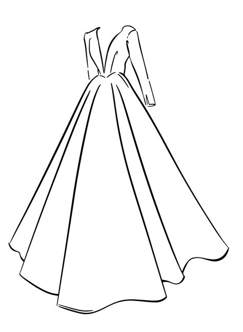 Wedding Dress Drawing Sketches, Wedding Dress Websites, Wedding Dress Keepsake, Wedding Dress Drawings, Dress Templates, Wedding Coloring Pages, Minions Coloring Pages, Dress Logo, Fashion Illustration Collage