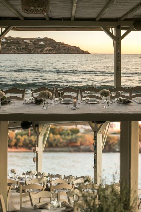 This beautiful wedding dinner venue with the incredible Aegean Sea View. #weddingvenue #greekwedding #weddingidea #greekview #greeklandscapes #syroslandscapes #syroswedding Sea View Wedding, Greece Sea, Greek Wedding, Aegean Sea, Wedding Dinner, Sea View, Wedding Inspo, Beautiful Weddings, Wedding Venues