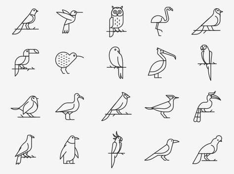 Cafe Branding Design, Simple Bird Tattoo, Parrot Tattoo, Bird Vector, Shape Tattoo, 1 Tattoo, Branding Design Inspiration, Badge Design, Birds Tattoo