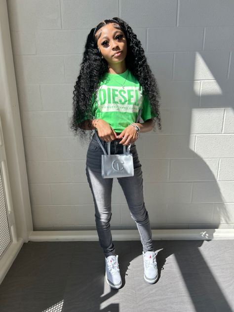 Lucky Green 5s Outfit, Lucky Green Jordan 3 Outfit Women, Lucky Green 3s Outfit Women, Jordan 3 Lucky Green Outfit, Lucky Green 3s Outfit, Lucky Green Outfit, Fye Outfits, Fit Board, Throwing Fits