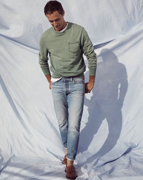 Men's Soft-wear Update | J.Crew J Crew Outfits, J Crew Men, Sweatshirt For Men, Outfits Men, Feel Better, The Winter, French Terry, Men's Clothing, J Crew