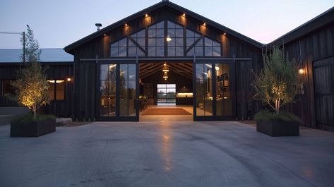 BarndoModern High End Barndominium, Industrial Barndominium Ideas, Barndo With Breezeway, Modern Barndominium Ideas Floor Plans, Modern Barndominium Floor Plans, Western Barndominium, Ranch Bardominium, Pods Architecture, Barndominium With Breezeway