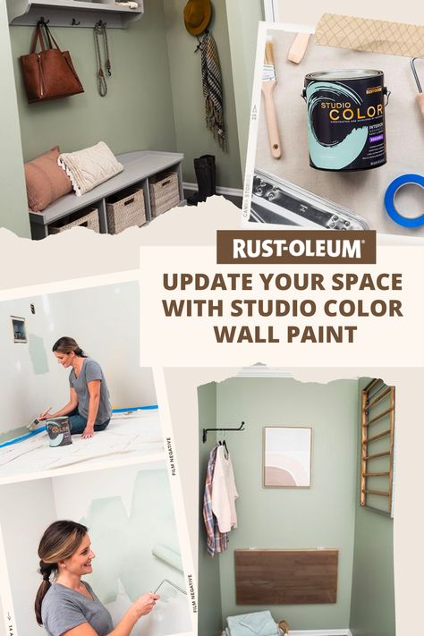 Update Your Space with Studio Color Wall Paint Clay Mask Paint Color, Wall Paint Color, Mask Painting, Interior Wall Paint, Studio Color, Color Wall, Washable Paint, Wood Floating Shelves, Paint Projects