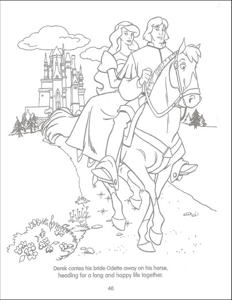 The Swan Princess: Funtime Activity Book | The Swan Princess Wiki | Fandom Tangled Coloring Pages, Rapunzel Coloring Pages, Disney Colouring Pages, Belle Coloring Pages, Cinderella Coloring Pages, Disney Princess Colors, Disney Princess Coloring Pages, Swan Princess, Horse Coloring Pages