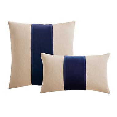 Velvet Colorblock Linen Pillow Color Block Pillow Covers, Closet Storage Systems, Holiday Furniture, Velvet Drapes, Daybed With Storage, Linen Pillow Cover, Rug Size Guide, Wide Stripes, Outdoor Cushions And Pillows