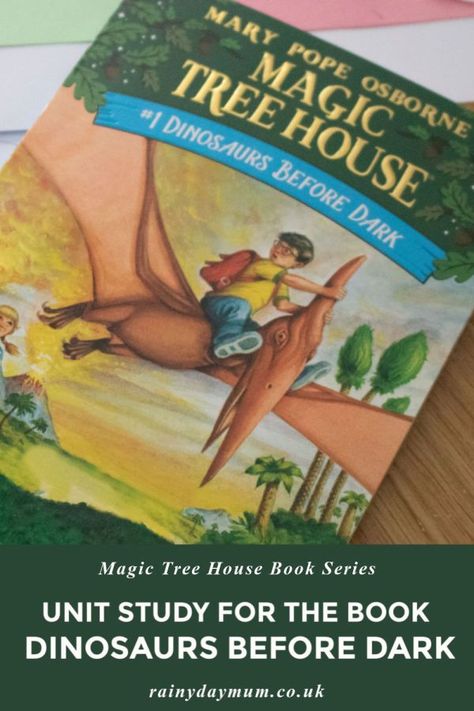 Book Dinosaurs, Dinosaurs Before Dark, Magic Tree House Activities, Dinosaur Unit Study, Fossils Activities, Dark Book, Magic Tree House Books, Magic Tree House, House Series