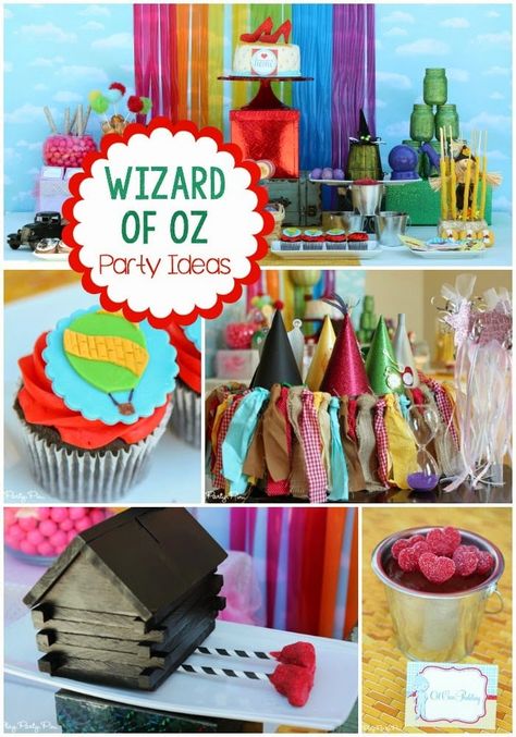 Party Themes For Women, Wizard Of Oz Party Ideas, Wizard Of Oz Party, Rainbow Backdrop, Welcome Home Parties, Wizard Party, Party Ideas For Kids, Wicked Witch Of The West, Witch Of The West