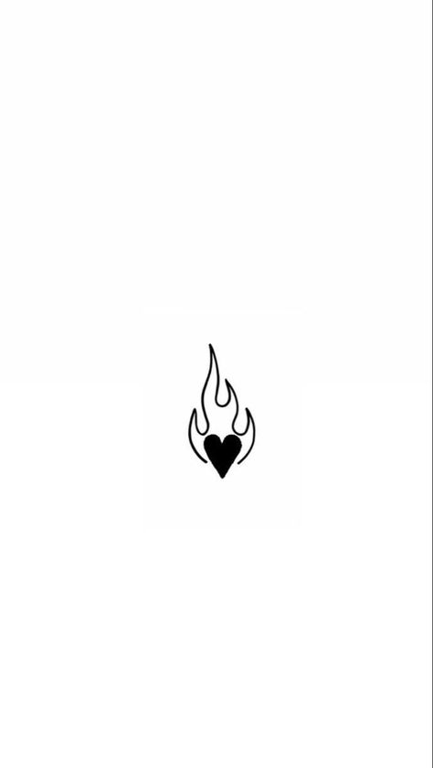 Heart On Flames Tattoo, Fire Heart Drawing, Red Flame Tattoo, Small Flame Tattoo, Flame Heart Tattoo, Fireheart Tattoo, Burning Heart Tattoo, Fire Heart Tattoo, Heart On Fire Tattoo