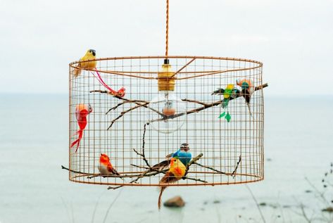 Birdcage Chandelier, Pendant Light Chandelier, Cage Chandelier, Cage Pendant Light, Cage Light, Vintage Bird Cage, Ceiling Light Design, Diy Chandelier, Pendant Lights & Chandeliers