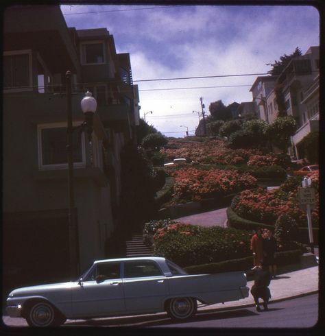 80s San Francisco, Lombard Street San Francisco, Wes Wilson, Electric Dreams, Lombard Street, Swinging Sixties, Vintage Vehicles, Vintage California, California Dreamin'