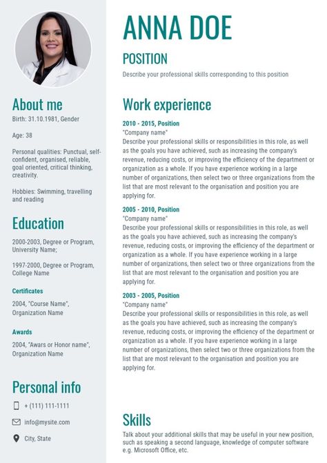 Resume For Nursing Job, Cv Format For Job, Nursing Resume Examples, Resume Nurse, Nurse Resume Template, Cv Sample, Registered Nurse Resume, Professional Resume Examples, Modern Resume Design