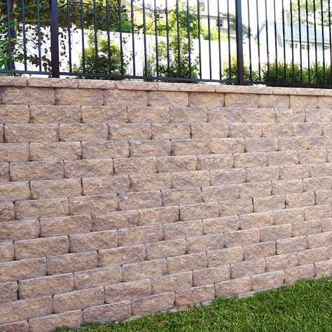 Inexpensive Retaining Wall Ideas, Concrete Retaining Wall, Retaining Wall Block, Brown Concrete, Natural Stone Texture, Retaining Wall Blocks, D Tan, Concrete Retaining Walls, Concrete Contractor