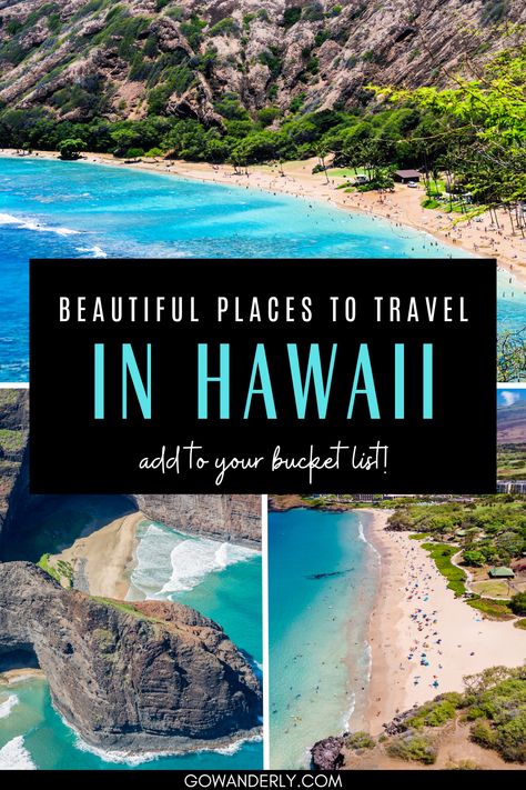 15 of the most beautiful places to visit in Hawaii, perfect for your travel itinerary. Hawaii Travel Aesthetic, Best Places In Hawaii, Honolulu Hawaii Vacation, Places To Visit In Hawaii, Best Hawaiian Island, Hawaii Vacation Tips, Hawaii Trip Planning, Hawaii Islands, Hawaii Itinerary