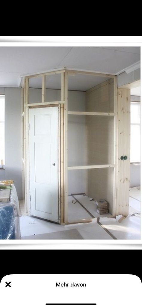 Building Pantry, Pantry Build, Corner Kitchen Pantry, Built In Pantry, Corner Pantry, Kitchen Pantry Design, Build A Closet, Coastal Kitchen, Pantry Design