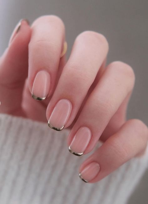 Using @the_gelbottle_inc BIAB 19 & Blonde chrome. french manicure gold nude nails. January Nails, Pink Manicure, Nude Nail, Nude Nail Designs, Minimalist Nail Art, Christmas Nails Easy, Pink Nail Designs, Neutral Nails, Bridal Nails