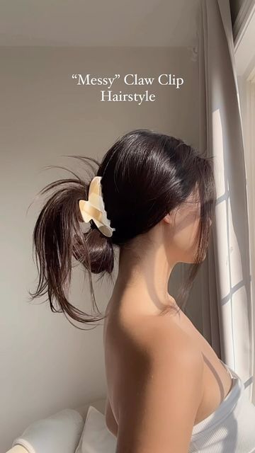 Claw Clip Hairstyle, Clip Hairstyle, Clip Hairstyles, Hello Kitty Iphone Wallpaper, Claw Clips, Korean Hairstyle, Claw Clip, Hair Claw, Try It