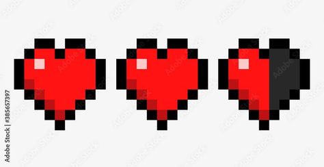 pixel heart minecraft Minecraft Heart, Bar Video, Minecraft Party Decorations, Doodle Wall, Pixel Heart, Bff Gifts Diy, Minecraft Anime, Easy Pixel Art, Fuse Bead Patterns