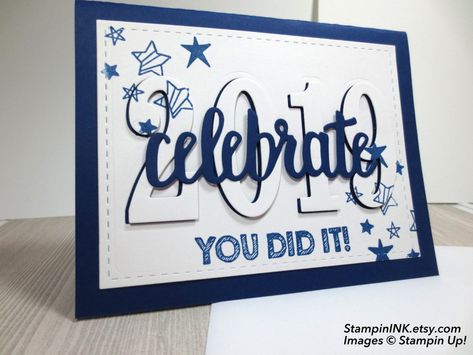 Su Graduation Cards, Stampin Up Graduation Cards Ideas, Graduation Cards Handmade Diy, High School Graduation Cards Handmade, Graduation Cards Stampin Up Handmade, Homemade Graduation Cards, Handmade Graduation Cards, Graduation Card Diy, Graduation Cards Diy