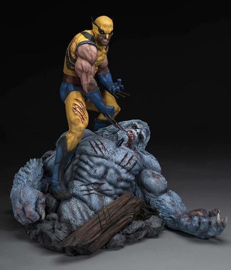 Please 👈🏻swipe👉🏻 for more images...Check out this awesome 1/4 scale design digital concept by 3D artist @alejandropereirastudio of this badass Wolverine vs Wendigo Diorama 😍 For those unfamiliar with the Wendigo character, the fictional monster made its first comic book appearance back in April 1973 (The Incredible Hulk #162). Whilst the Wendigo is not one specific person, it’s origin is more a manifestation of an ancient curse that has spread throughout the woods of Northern Canada and ... Wolverine Logan, Marvel Statues, Wolverine Art, Character Statue, The Wolverine, Marvel Figure, Marvel Collectibles, Logan Wolverine, Wolverine Marvel