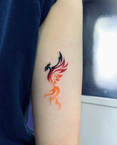 101 Best Small Phoenix Bird Tattoo Ideas That Will Blow Your Mind! 12 Outsons Phoenix Wings Tattoo, Phoenix Bird Tattoo, Bird Tattoo Ideas, Small Bird Tattoos, Phoenix Tattoo Feminine, Small Phoenix Tattoos, Phoenix Bird Tattoos, Phoenix Tattoos, Turtle Tattoo Designs