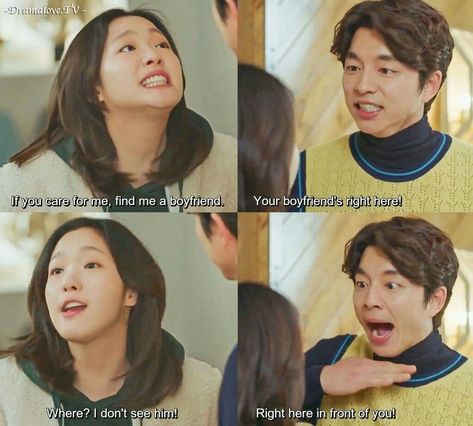 Most hilarious confession scene Goblin The Lonely And Great God, Goblin Korean Drama, Moorim School, Goblin Kdrama, Gu Family Books, Big Bang Top, Drama Fever, Coffee Prince, Kdrama Memes