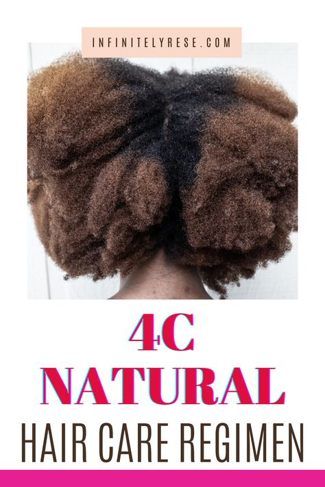 The purpose of creating a 4c hair regimen is to keep your natural hair healthy. If you've struggled with 4c natural hair care in the past, now is the perfect time to learn how to create your own regimen. In this post, I'm going over some easy-to-follow 4c natural hair care tips to prevent breakage and keep your hair growing. 4c Hair Products, 4b Hair Type, Natural Hair Care Regimen, 4c Natural Hair Care, Black Hair Growth, Natural Hair Regimen, 4c Natural, Type 4 Hair, Natural Hair Care Tips