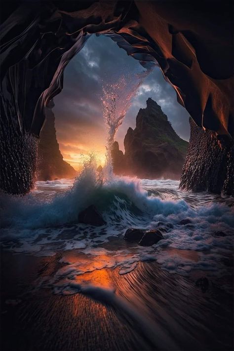 Video Wallpapers, Seascapes Art, Scene Wallpaper, Beautiful Ocean Pictures, Nature Hd, Travel Landscape, Ocean Pictures, Mountain Stream, Amazing Nature Photography