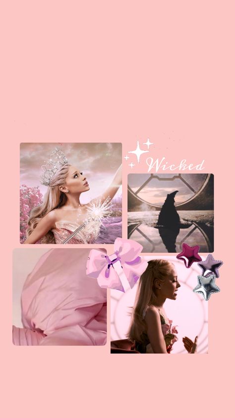 Ariana grande Wicked #wallpaper #arianagrande #arianagrandewallapepr #wickedwallpaper #glinda #wallpapercollage #movies #arianagrandelockscreen #lockscreenwallpaper #pinkaesthethic Wicked Wallpaper, Ariana Grande Wicked, Wicked Musical, Glinda The Good Witch, Ariana Grande Cute, Ariana Grande Wallpaper, Theatre Life, The Good Witch, Eternal Sunshine