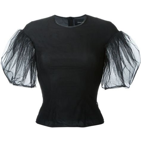 Simone Rocha Layered Tulle Blouse (1.555 BRL) ❤ liked on Polyvore featuring tops, blouses, shirts, black, shirt blouse, tulle shirt, tulle top, layered blouse and layering shirts Layering Shirts, Puffed Sleeve Top, Ms Project, Tulle Blouse, Double Layer Top, Black Lace Shirt, Layer Shirt, Tulle Top, Layered Blouse